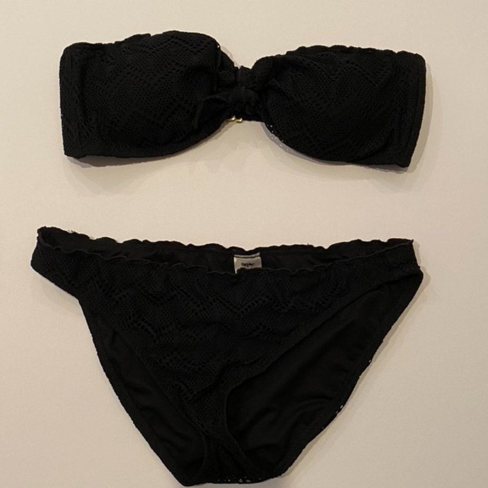 Black strapless woven Mossimo bikini Size XL